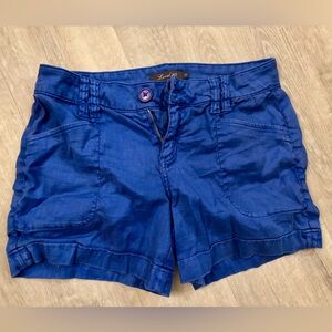 Level 99 Blue Linen Style Shorts (Anthropology) 27